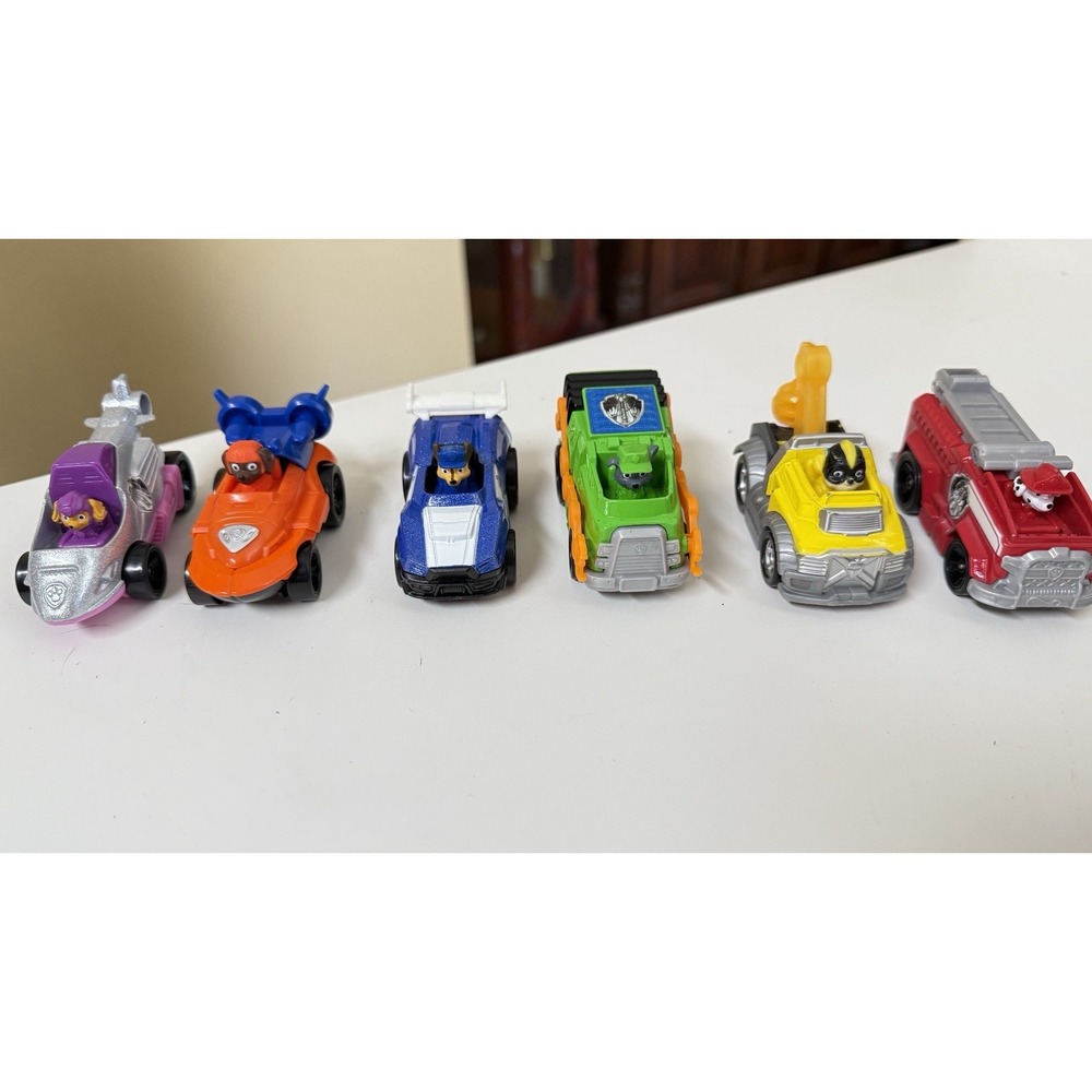 Paw Patrol The Movie True Metal Die Cast Vehicles 6pc Lot Rocky Rubble Marshall‎